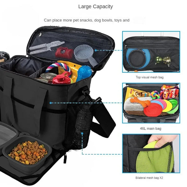 Travel Carrying Bag Large Pet Training Procket Dog Food Snack Bag Cat Treat Professional Training Feeder Pocket Bag Supplies