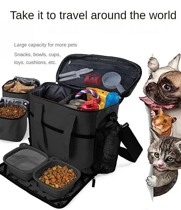 Travel Carrying Bag Large Pet Training Procket Dog Food Snack Bag Cat Treat Professional Training Feeder Pocket Bag Supplies