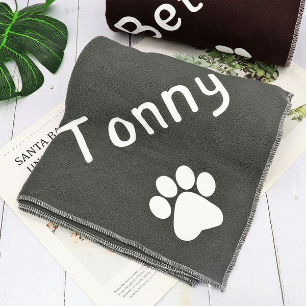 Custom Dog Blanket Personalized Dog Cat Mat Blanket Soft Fleece Plush Puppy Sleeping Blankets Sofa Pets Cushion Dogs Bath Towel