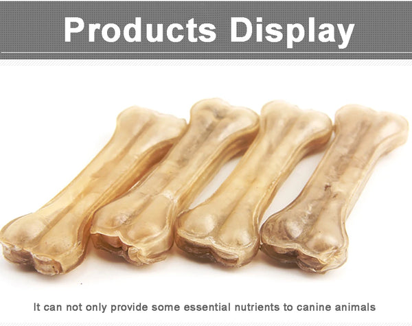 2021 New Dog Toys Bones Pet Chew Toothbrush Small Large Dogs Cowhide Treats Puppy Chewing Bone Toy For Dental Care Accessories