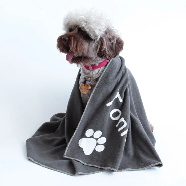 Custom Dog Blanket Personalized Dog Cat Mat Blanket Soft Fleece Plush Puppy Sleeping Blankets Sofa Pets Cushion Dogs Bath Towel