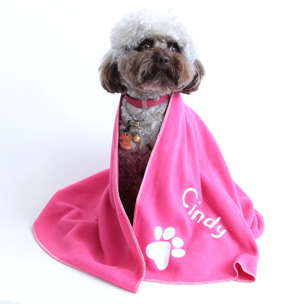 Custom Dog Blanket Personalized Dog Cat Mat Blanket Soft Fleece Plush Puppy Sleeping Blankets Sofa Pets Cushion Dogs Bath Towel