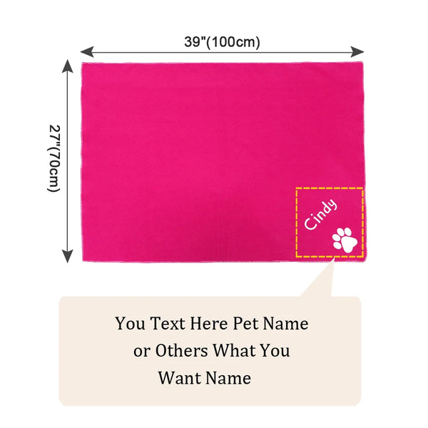 Custom Dog Blanket Personalized Dog Cat Mat Blanket Soft Fleece Plush Puppy Sleeping Blankets Sofa Pets Cushion Dogs Bath Towel
