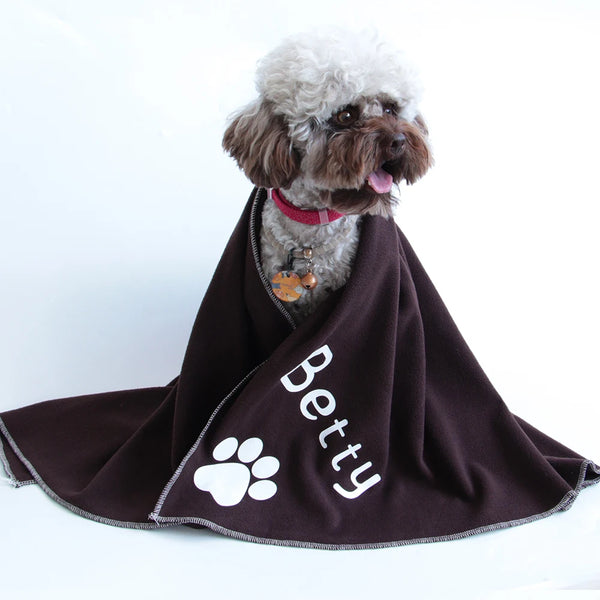 Custom Dog Blanket Personalized Dog Cat Mat Blanket Soft Fleece Plush Puppy Sleeping Blankets Sofa Pets Cushion Dogs Bath Towel