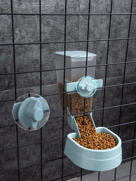 Automatic Pet Feeder Cage Hanging Bowl Water Bottle Food Container Dispenser For Puppy Cats Rabbit Birds Pet Feeding Product