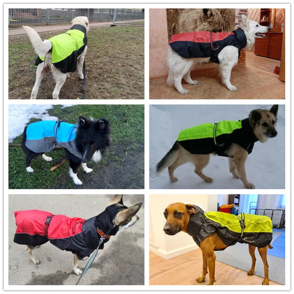 2024 Pet Dog Rain Coat Waterproof Jackets Breathable Assault Raincoat for Big Dogs Cats Apparel Clothes Pet Supplies 7XL 8XL 9XL
