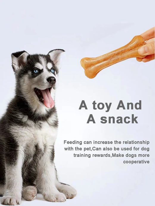 2021 New Dog Toys Bones Pet Chew Toothbrush Small Large Dogs Cowhide Treats Puppy Chewing Bone Toy For Dental Care Accessories