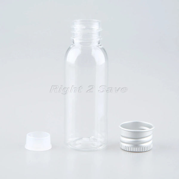 5PCS 30ML/50ML/100ML Plastic Bottle with Aluminum Screw Cap Plug Cosmetic Container Travel Kits Portable PET Lotion Cream Tube