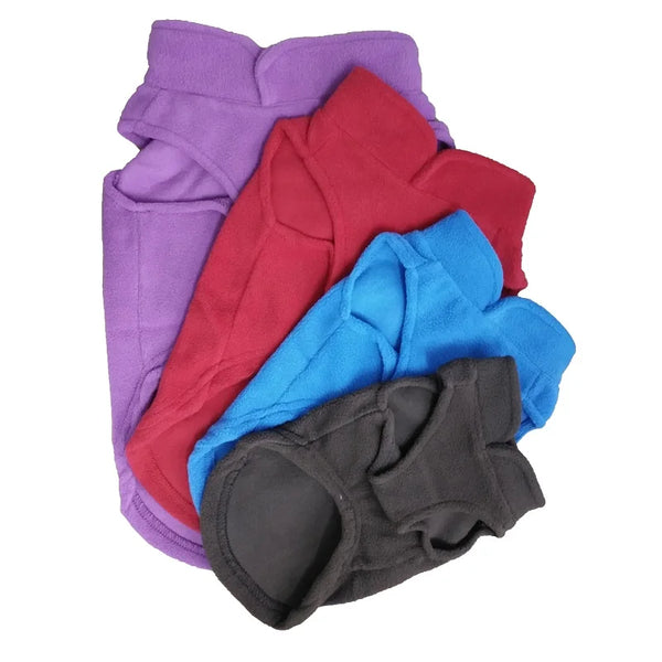 Fleece Winter Pet Clothes Puppy T-Shirt Small Dogs Yorkshire Chihuahua French Bulldog Poodle Cat Vests Warm Weather Apparel