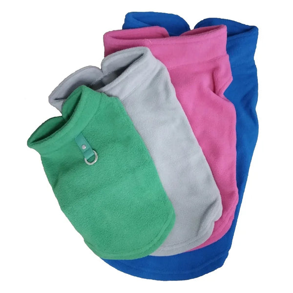 Fleece Winter Pet Clothes Puppy T-Shirt Small Dogs Yorkshire Chihuahua French Bulldog Poodle Cat Vests Warm Weather Apparel