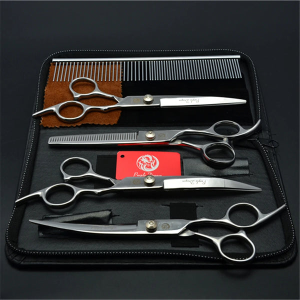 Dog Grooming Scissors Purple Dragon 6" 7" Stainless Pet Beauty Scissors Cutting Scissors Thinning Shears Curved Scissors Z3001