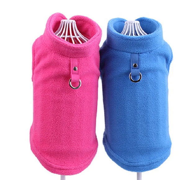 Fleece Winter Pet Clothes Puppy T-Shirt Small Dogs Yorkshire Chihuahua French Bulldog Poodle Cat Vests Warm Weather Apparel