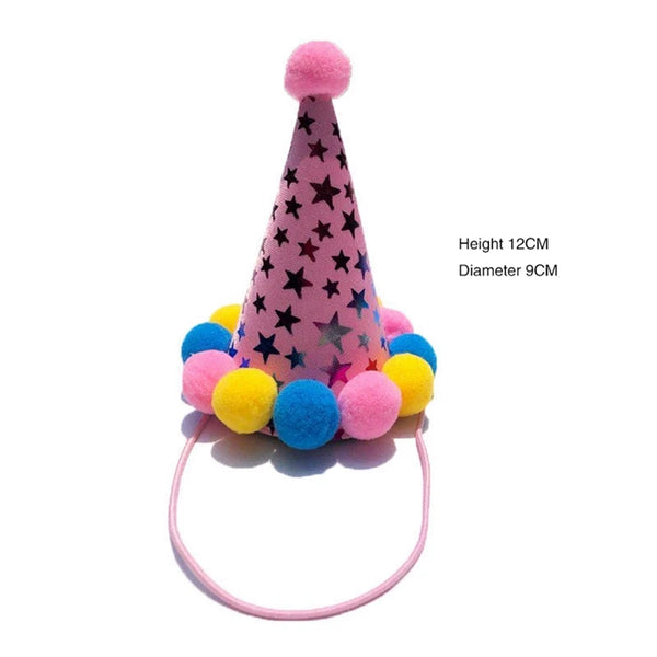 Pet Cat Dog Birthday Headwear Caps Hat Party Costume Headwear Dog Bandanas Scarf Pet Accessory For Party