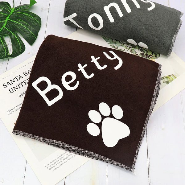 Custom Dog Blanket Personalized Dog Cat Mat Blanket Soft Fleece Plush Puppy Sleeping Blankets Sofa Pets Cushion Dogs Bath Towel