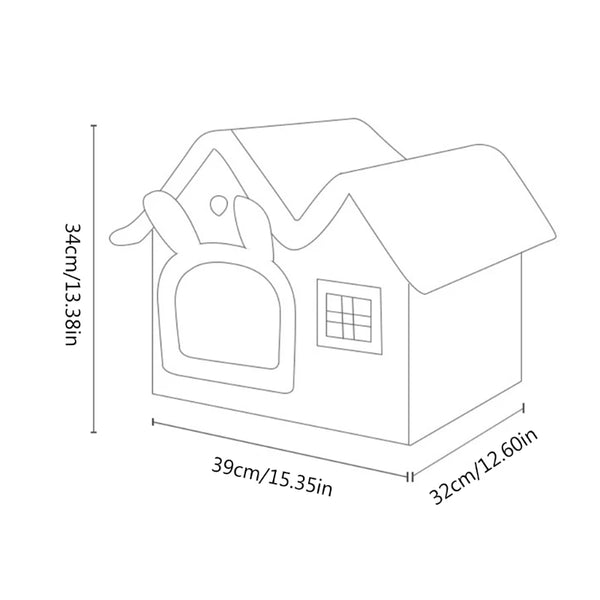 Breathable Warm Pet Bed House Detachable Washable Soft Cushions Kennel for Small Dog Cats Pet Supplies