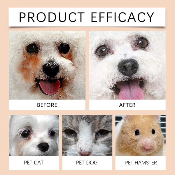 Yegbong Pet Tear Scar Cleaning Cream Gently Cleanses Pet Cats Dogs' Tear Stains, Caring For Eye Care And Cleaning Cream