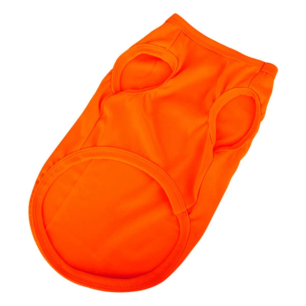 XS-XXL Summer Pure Cotton Puppy Blank Dog Shirt Clothes Soft Plain Doggy Vest Cat Bottoming T Shirts for Small Medium Large Dogs