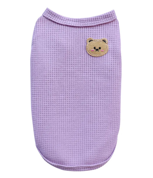 Bear Vest Pet Dog Clothes Cat Solid T-shirt Clothing Dogs Thin Small Fashion Chihuahua Cotton Summer Kedi Katten Cat Costume Pug
