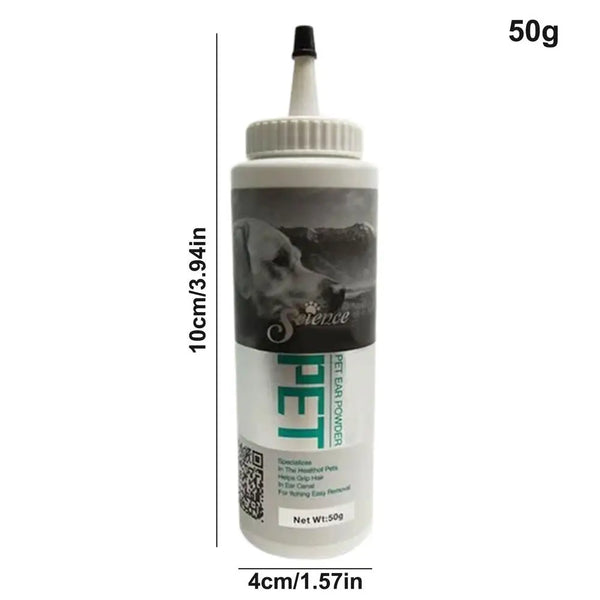 50g Painless Hair Removal Powder Pet Ear Powder for Dogs and Cats Pet Ear Health Care Easy to Remove Ear Hair Painless