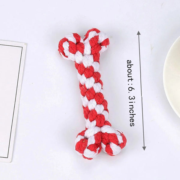 Dog Bones Toys Dogs Bite Resistant Teeth Cleaning Interactive Chew Toy for Small Large Cotton Pet Puppy Molar Toys Pets Products