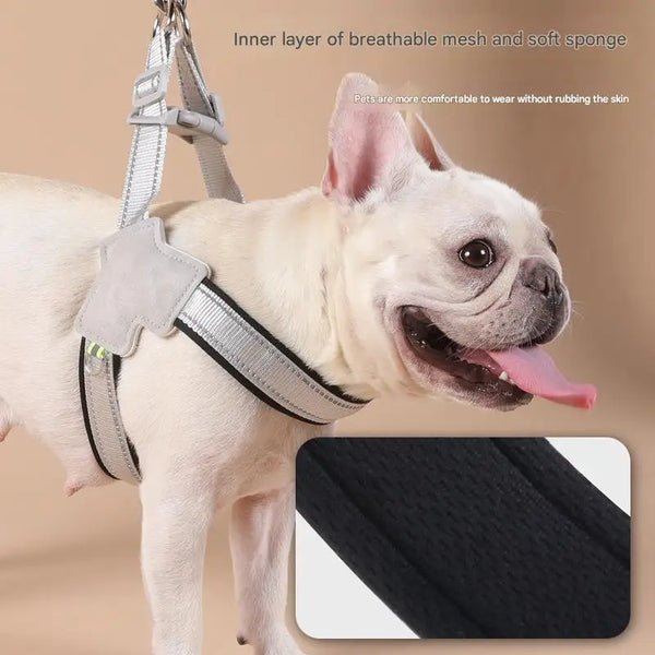 Dog Chest Strap Breathable Mesh Pet Traction Rope Saddle Dog Rope Pet Supplies