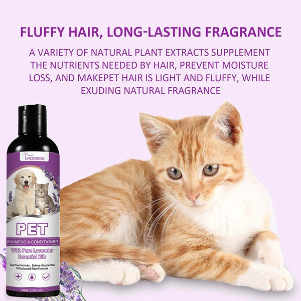 Puppy Shampoo for Dogs Dog Grooming Pet Things Flea and Tick Control Body Care Cats Hair Supplies Conditioner Knots Itching Home
