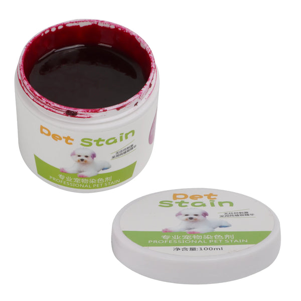 Dog Hair Dye Bright Colors Wide Mouth Design Safe Semi Permanent Dye For Pet Dogs 100ml sakura Pink