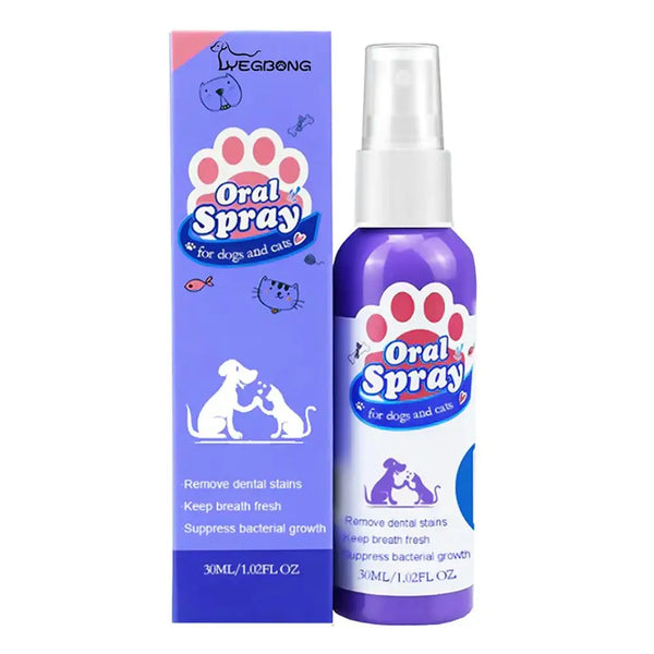 60ml Pet Spray Dog Oral Care Bad Breath Teeth Cleaning Freshener Pet Pet Remover Deodorant Supply Plaque Breath Care L2t8
