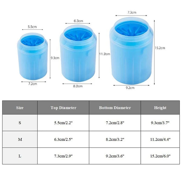 Dog Paw Cleaner Cup Soft Silicone Combs Portable Outdoor Pet towel Foot Washer Paw Clean Brush Quickly Wash Foot Cleaning Bucket