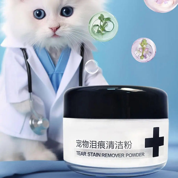 Dog Tear Stain Powder Gentle Tear Stain Remover Powder Tears Powder Non-Irritating Absorbing Pet Supplies Dog Eye Care With