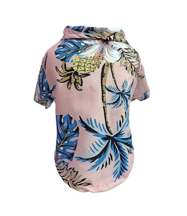 Hawaiian Floral Style pet Clothes Fashion Casual Summer Beach T-Shirts