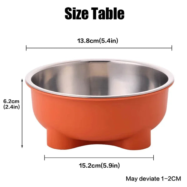 A Stainless Steel Pet Dog Bowl Anti Slip Four-Legged Solid Color Dog Bowl and Cat Bowl Easy To Clean for Indoor and Outdoor Use