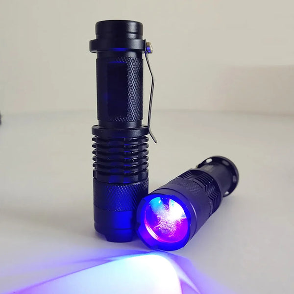 UV LED Portable Flashlight 395nm Black Light Wavelength Violet Flashlight Pet Urine Scorpion Feminine Hygiene Detector Torch