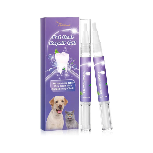 Pet Oral Repair Gel Deep Cleaning Dog Cat Teeth Stain Whitening Teeth Tartar Removing Bad Breath Oral Cleaning Care