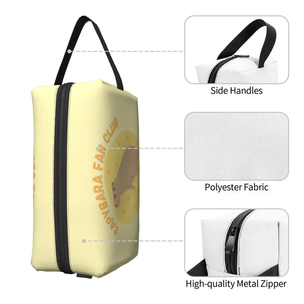 Custom Capybaras In Green Pet Travel Cosmetic Bag Women Capybara Makeup Toiletry Organizer Lady Beauty Storage Dopp Kit