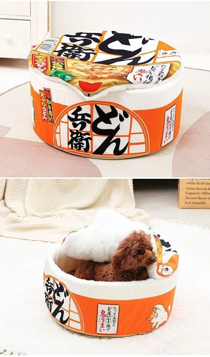 Trendy And Creative Instant Noodle Autumn Winter Dog In All Seasons Warm Enclosed Cat Sleeping Pet Litter