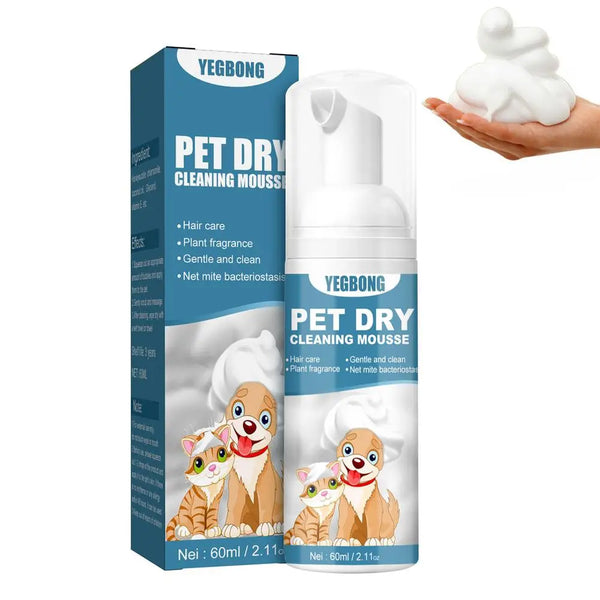 Cat Dry Shampoo No Rinse Dogs Cats Cleaning Mousse Rinse Free Pet Shampoo Bathless Cleaning Odor Removal Cleaning Supplies