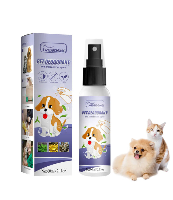60ML Pet Deodorant Spray Deodorising Odor Liquid Perfume For Dogs Cats Efficientive Grooming Products For Puppy With Gentle Port