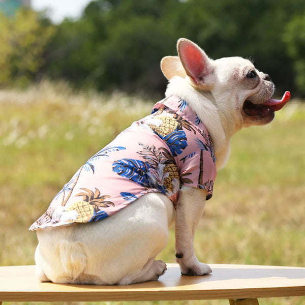 Hawaiian Floral Style pet Clothes Fashion Casual Summer Beach T-Shirts