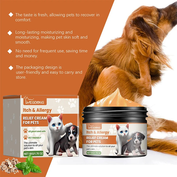 Pet Antipruritic Itching Cream Ointment of Cats Dog Skin Tag Removal Skin Care Disease Itching Mite Relieve Products Accessories
