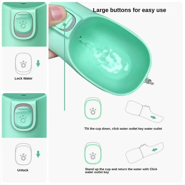 Pet Travel Water Bottle Portable Dog Water Bottle For Small Large Dogs Bowl Outdoor Walking Puppy Cat Drinking Bowl Dog Supplie