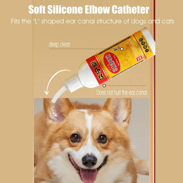 Dog Ear Cleaning Solution Pet Ear Wash Ear Cleaning Solution Drops Effective Pet Ear Care Products Itching Relief Liquid With