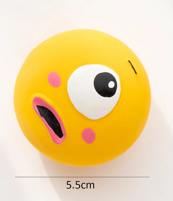 Pet Squeaky Toys Pet Ball Toys Dog Chewing Rubber Ball Cleaning Tooth Dog Chew Toy For Dogs Bite Resistant Sounder Pet Supplies