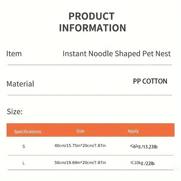Noodle-Shaped Fleece-Lined Pet Bed Warm Breathable Detachable Round Cat Nest Flip Cover Four Seasons Universal Dog Kennel