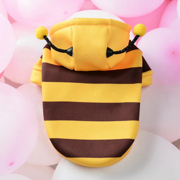 1PCS Dog Clothes For Autumn And Winter Schnauzer Teddy Small Puppy Cat Pet Hoodie Bee Transformation Suit