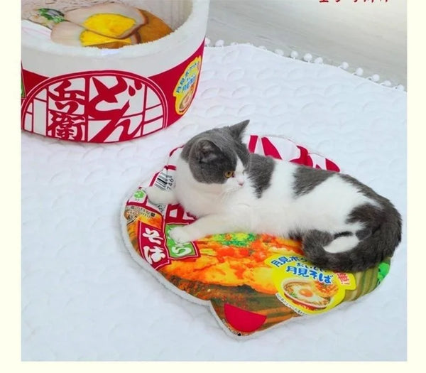 Trendy And Creative Instant Noodle Autumn Winter Dog In All Seasons Warm Enclosed Cat Sleeping Pet Litter