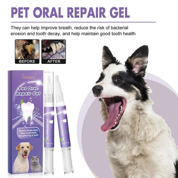 1/2PCS Pet Teeth Cleaning Tools Pet Grooming Toothbrush Cleaning Kit Tartar Remover Tartar Scraper Dog Dental Stain Cleaning Pen