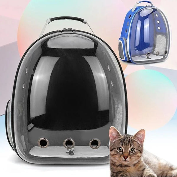 Portable Pet Backpack for Outdoor Use for  Small Cats Space or Small Dogs Breathable and Transparent