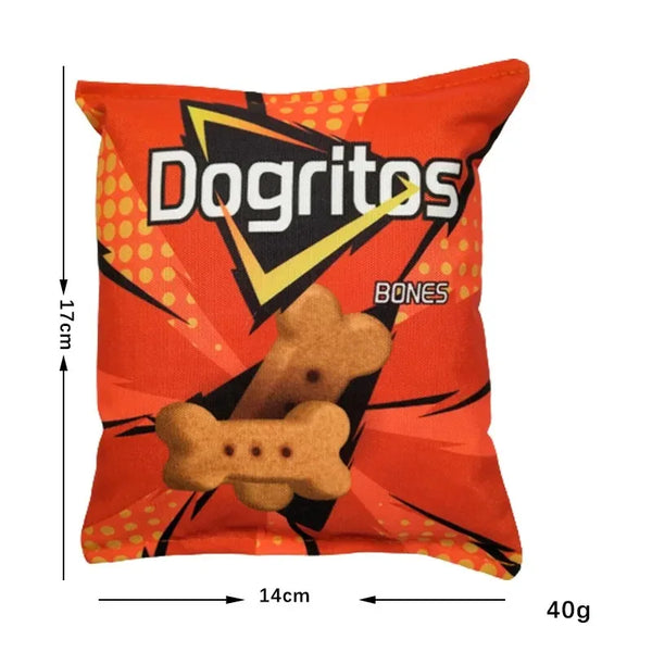 CHIPS Plush Filled Pets Squeaky Chew Bite-resistant Sounding Paper Toys Small Medium Pets Supplies Accessories