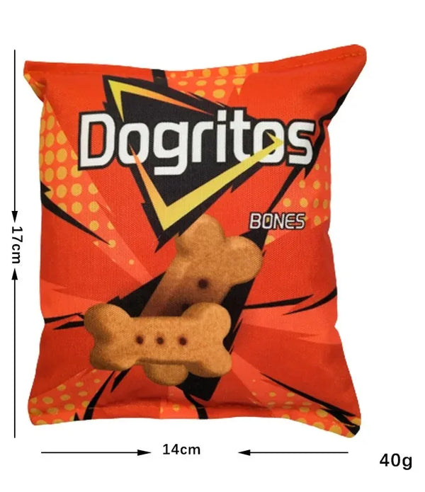 CHIPS Plush Filled Pets Squeaky Chew Bite-resistant Sounding Paper Toys Small Medium Pets Supplies Accessories